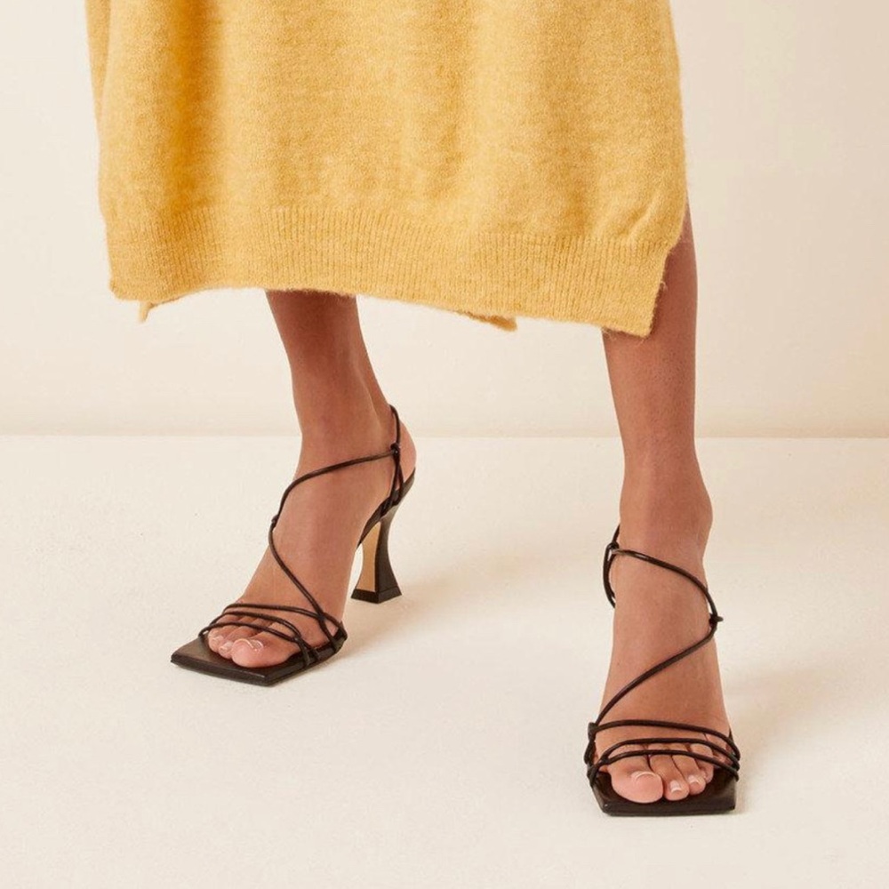 Miista Black Strappy Heels - Picture 5 of 6